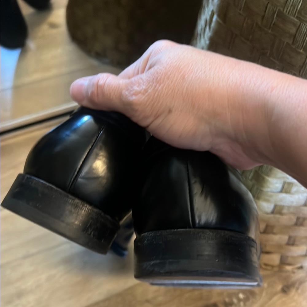 Prada, size 12, Classic Black Men's Dress Shoes - Picture 6 of 11